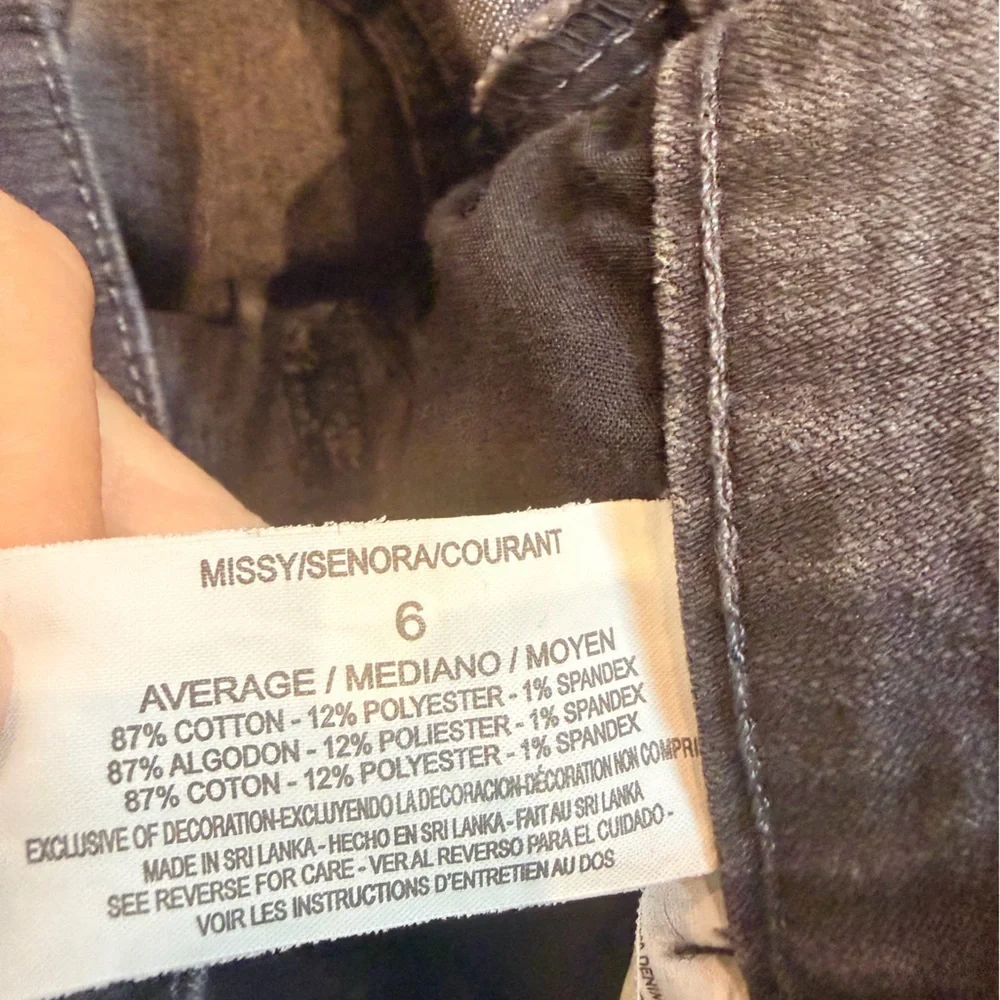 Gloria Vanderbilt Gray Stretch Jeans Size 6 Cropped/Ankle - Picture 5 of 11